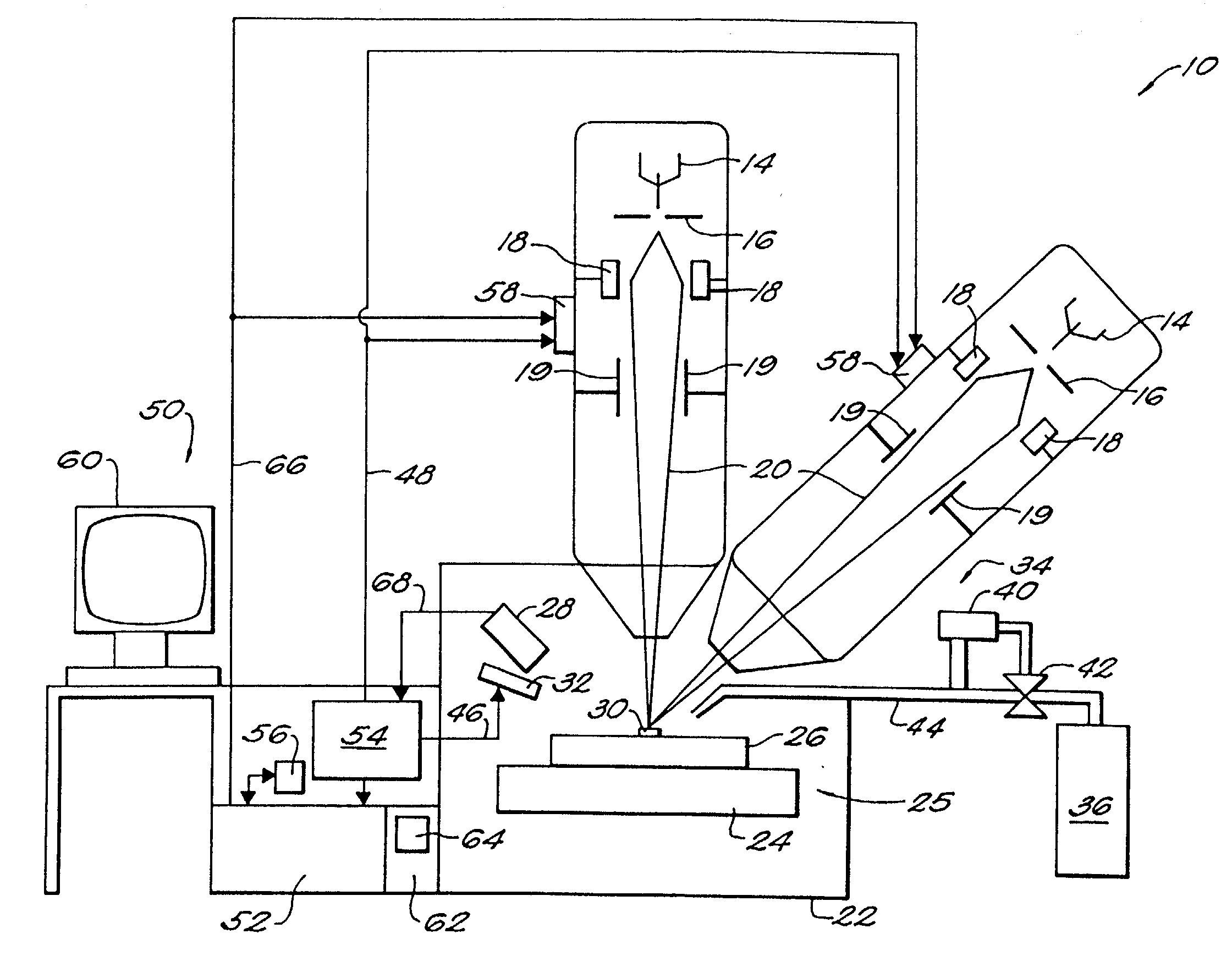 Focused particle beam systems and methods using a tilt column