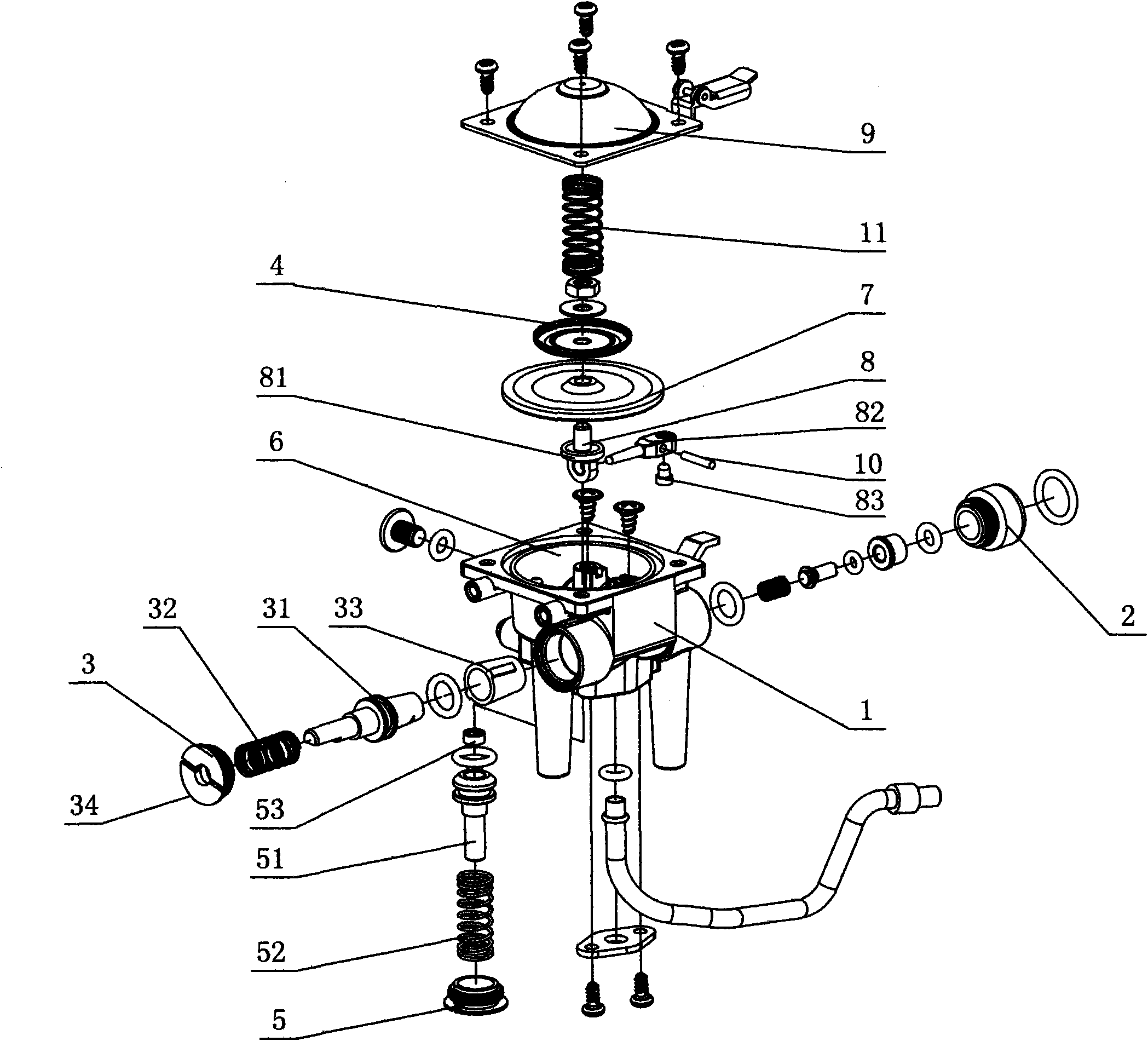 Gas clamping valve