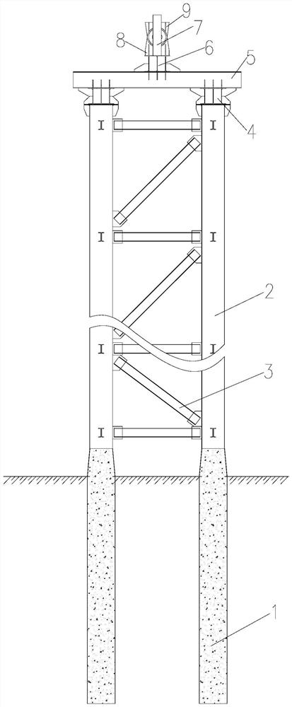 A temporary pier support method for a long-span steel-concrete composite girder cable-stayed bridge