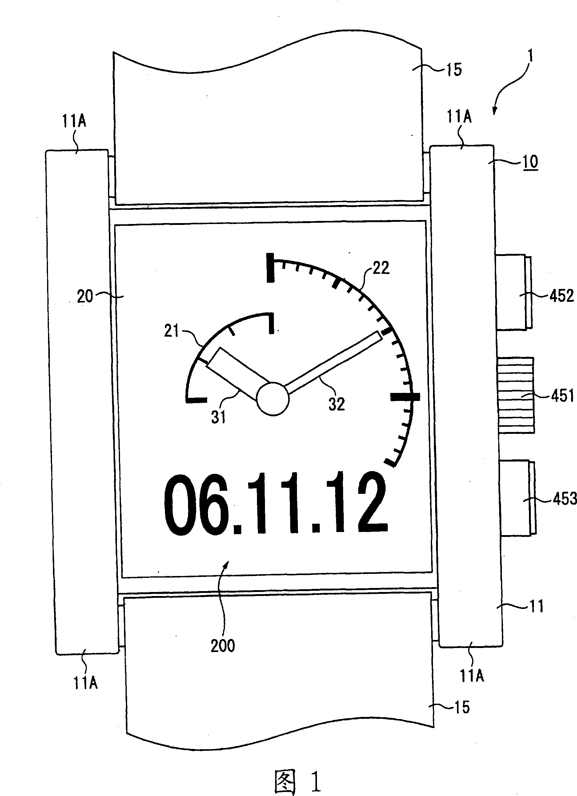 Dial indicator display device