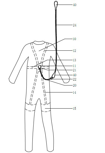 Height operation falling-preventing clothes