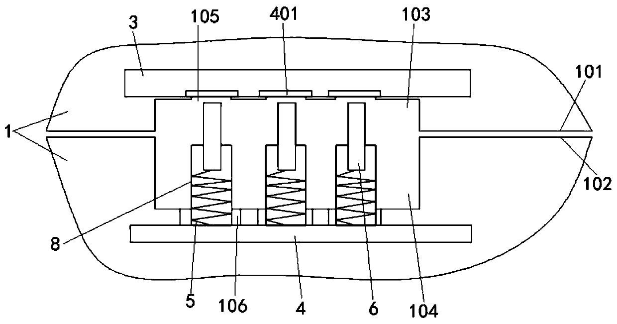 Power supply connection device for combined refrigerator