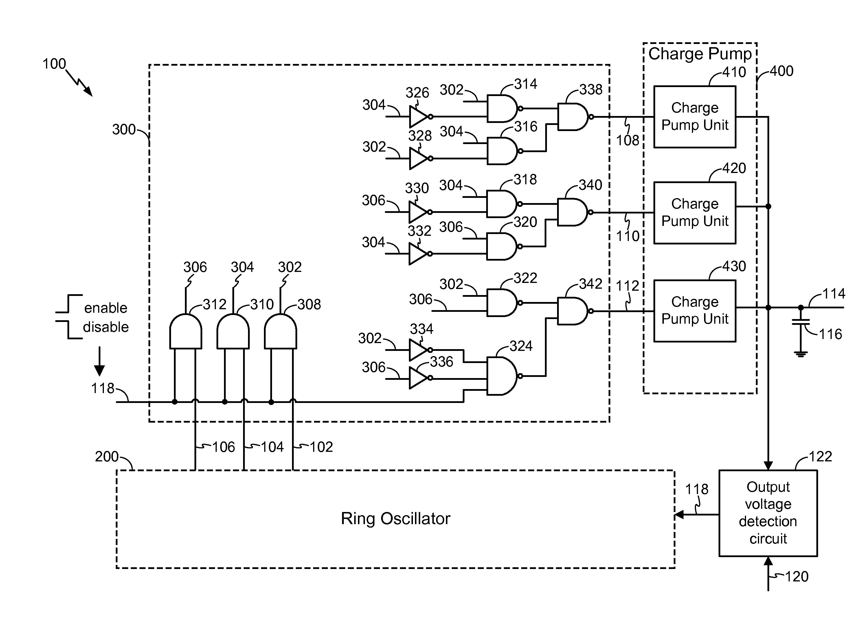 Method and apparatus to provide a clock signal to a charge pump