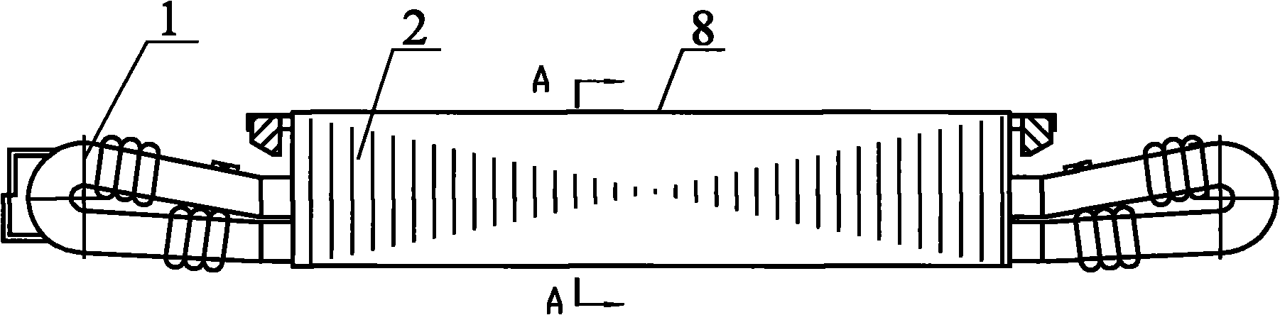 Stator core with winding for medium-sized low-voltage variable-frequency motor