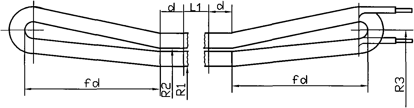 Stator core with winding for medium-sized low-voltage variable-frequency motor