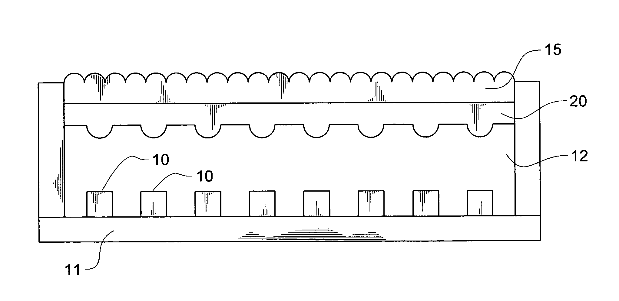 LED light source with light-directing structures