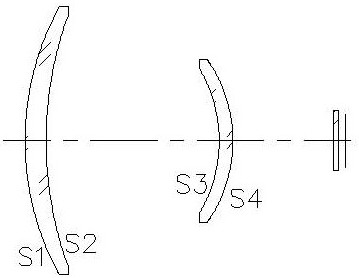 Knob type infrared focusing lens with focal length of 54 mm and assembling method thereof