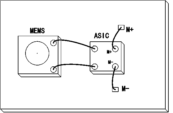 Two-line MEMS microphone