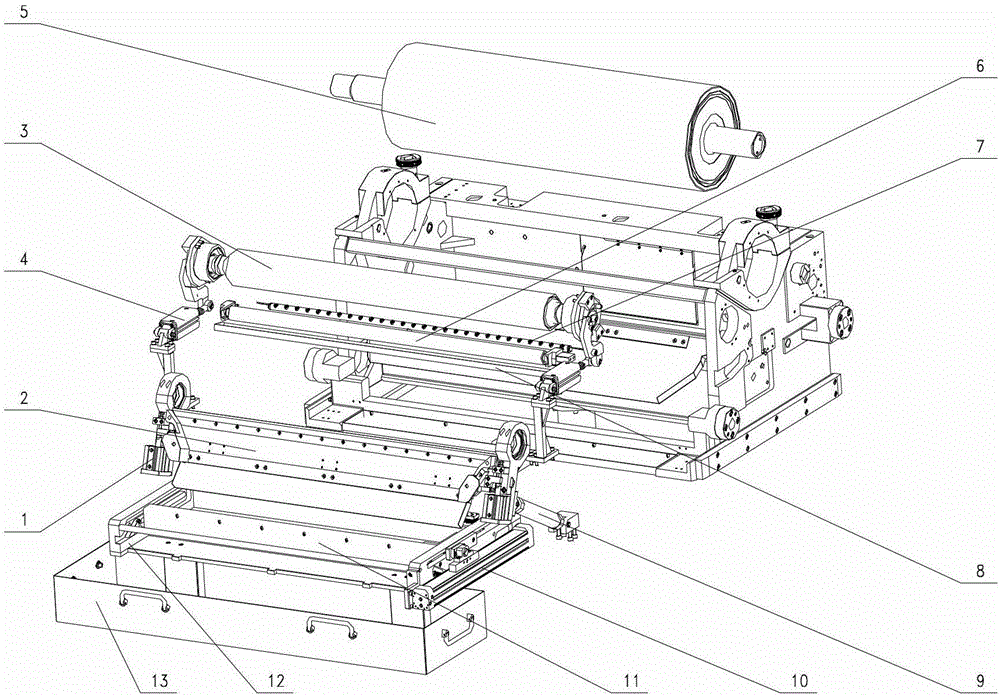 A device for reversely erasing viscous fluid substances on the surface of a soft roller by using a hard roller