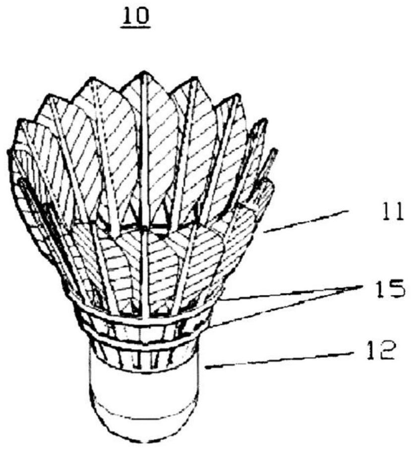 Feather for shuttlecock for badminton, and shuttlecock for badminton using the feather