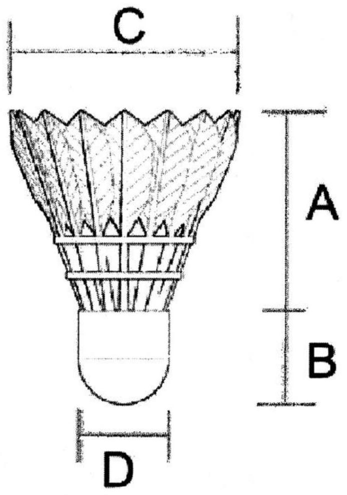 Feather for shuttlecock for badminton, and shuttlecock for badminton using the feather