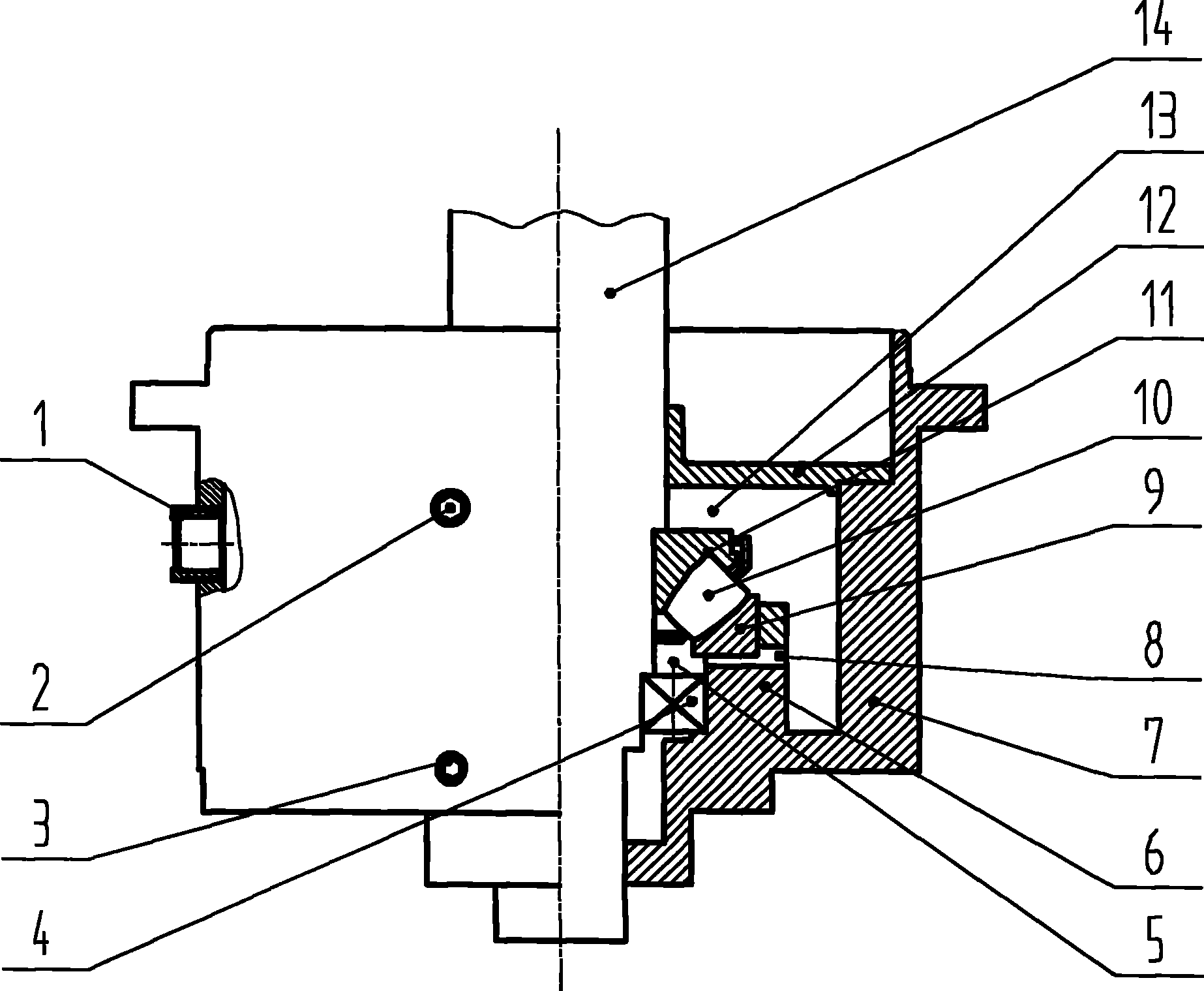 Oil bath type lubricating device for motor with large axial load