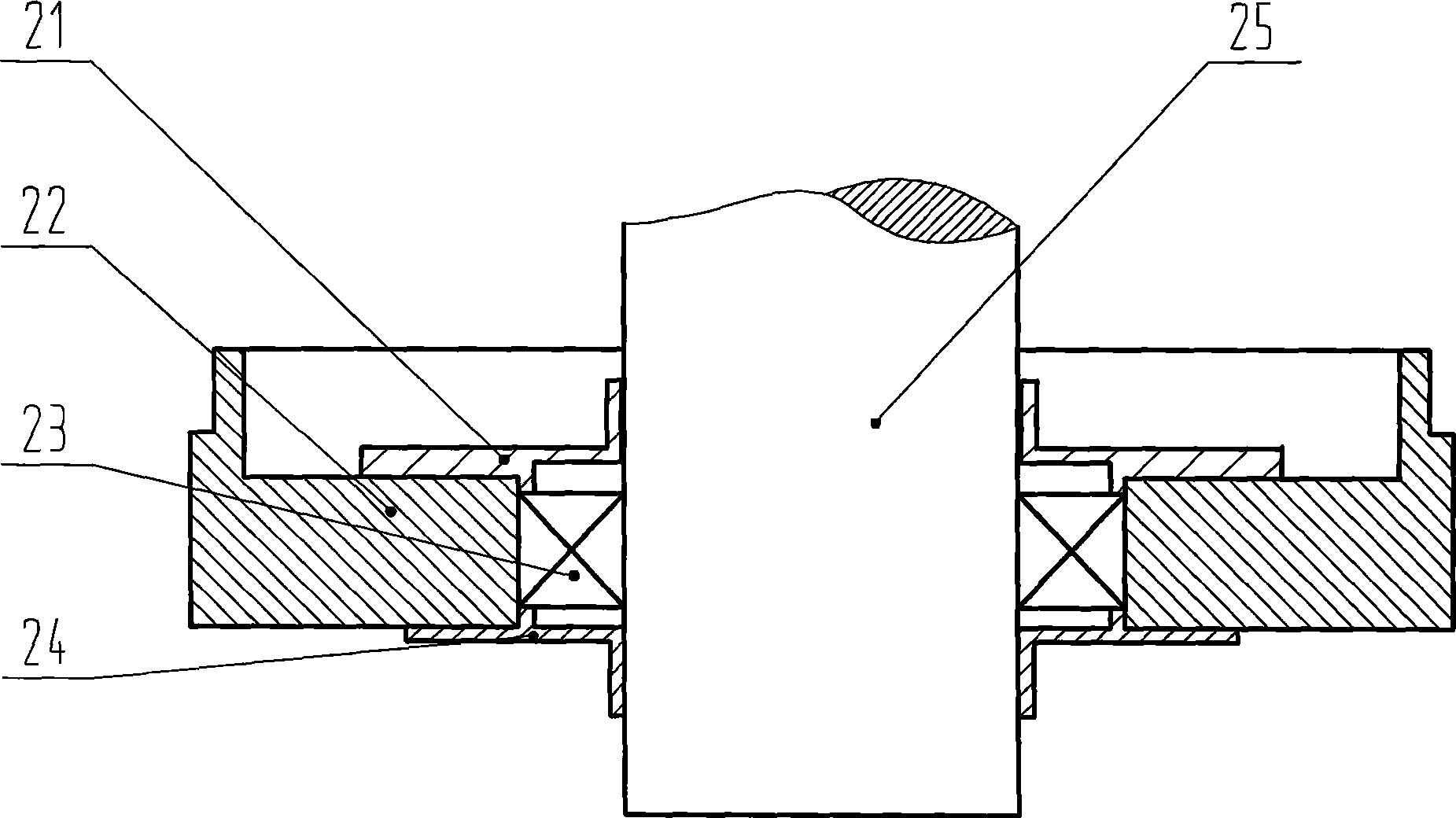 Oil bath type lubricating device for motor with large axial load