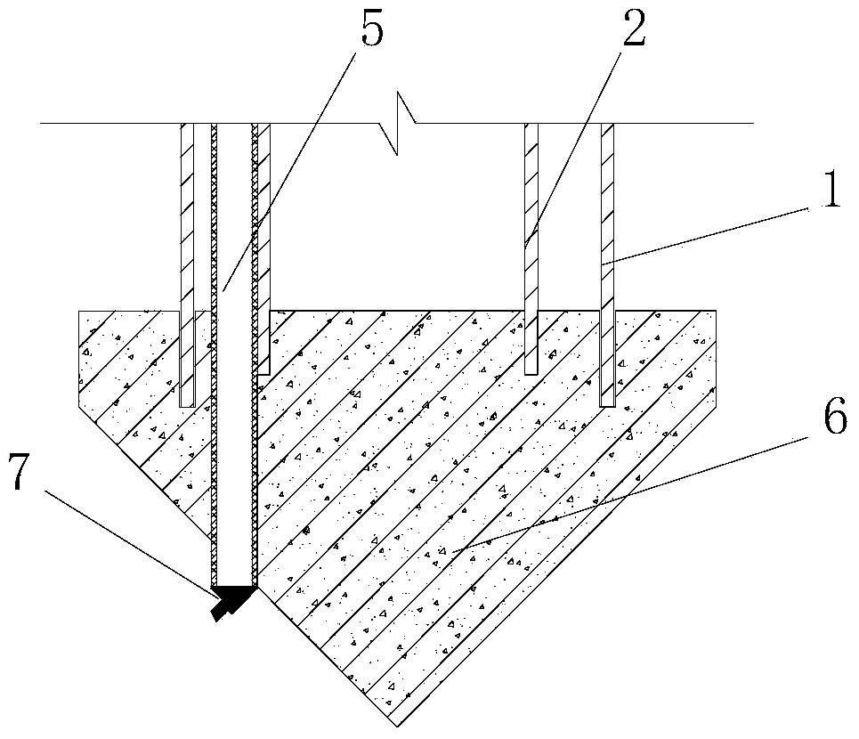 Construction device and method of pile peripheral cemented soil cast-in-place stiffness core pile