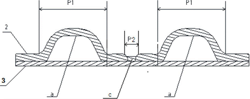 Composite sheet for absorbing type sanitary product