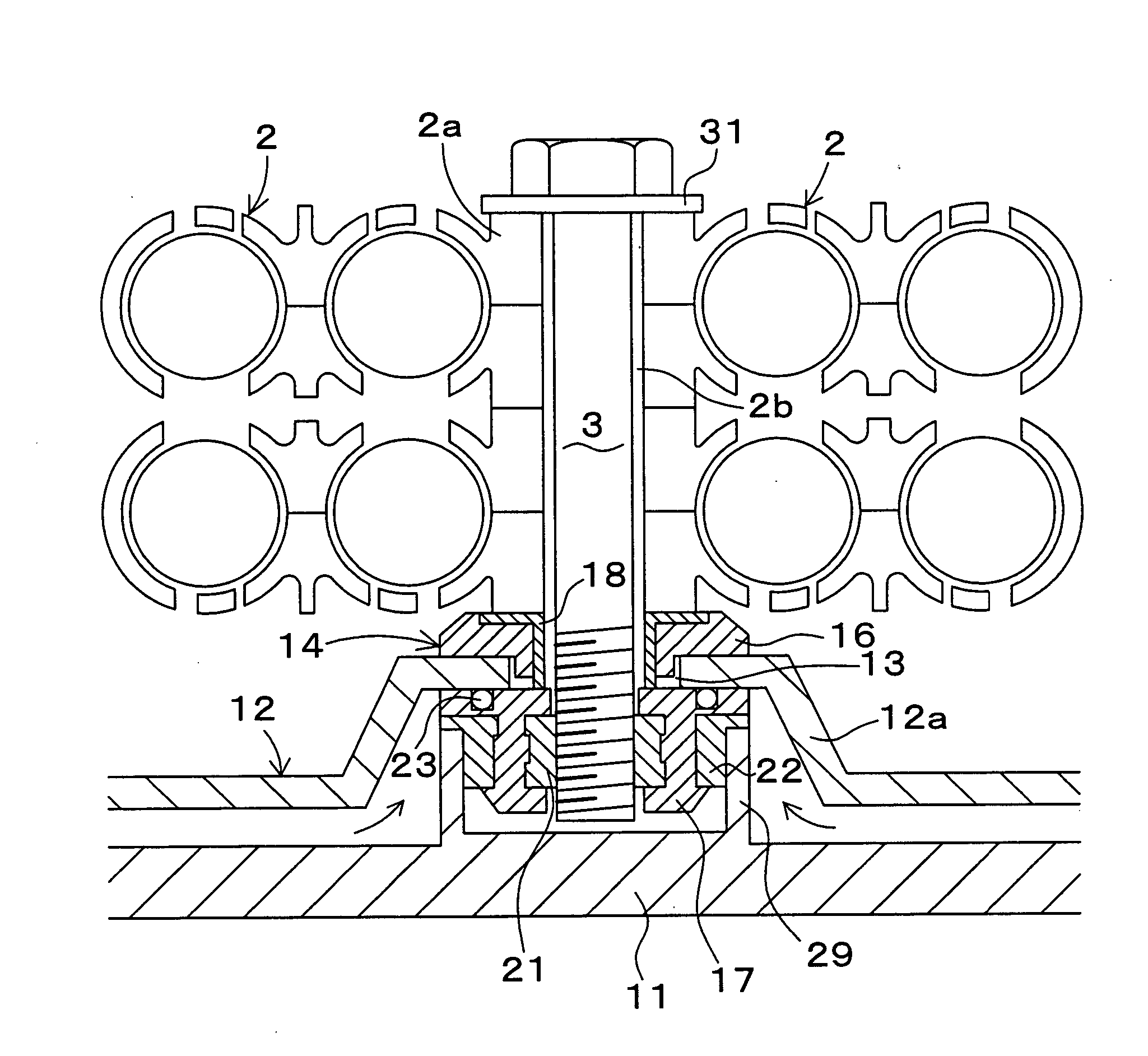 Fix structure of battery for vehicles