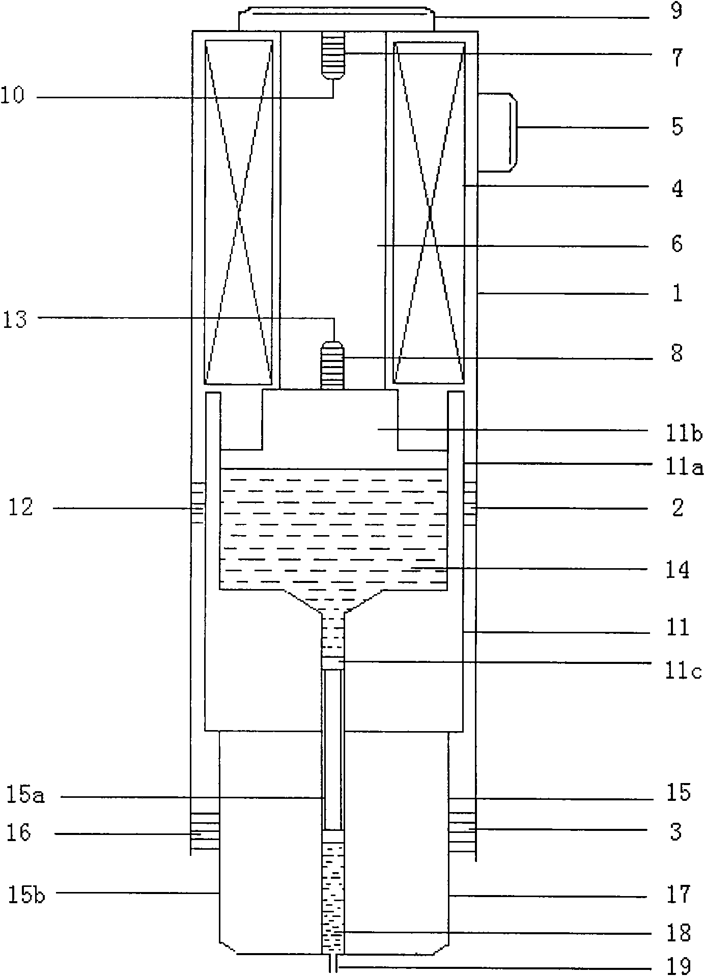 Magneto-strain displacement type needleless injector