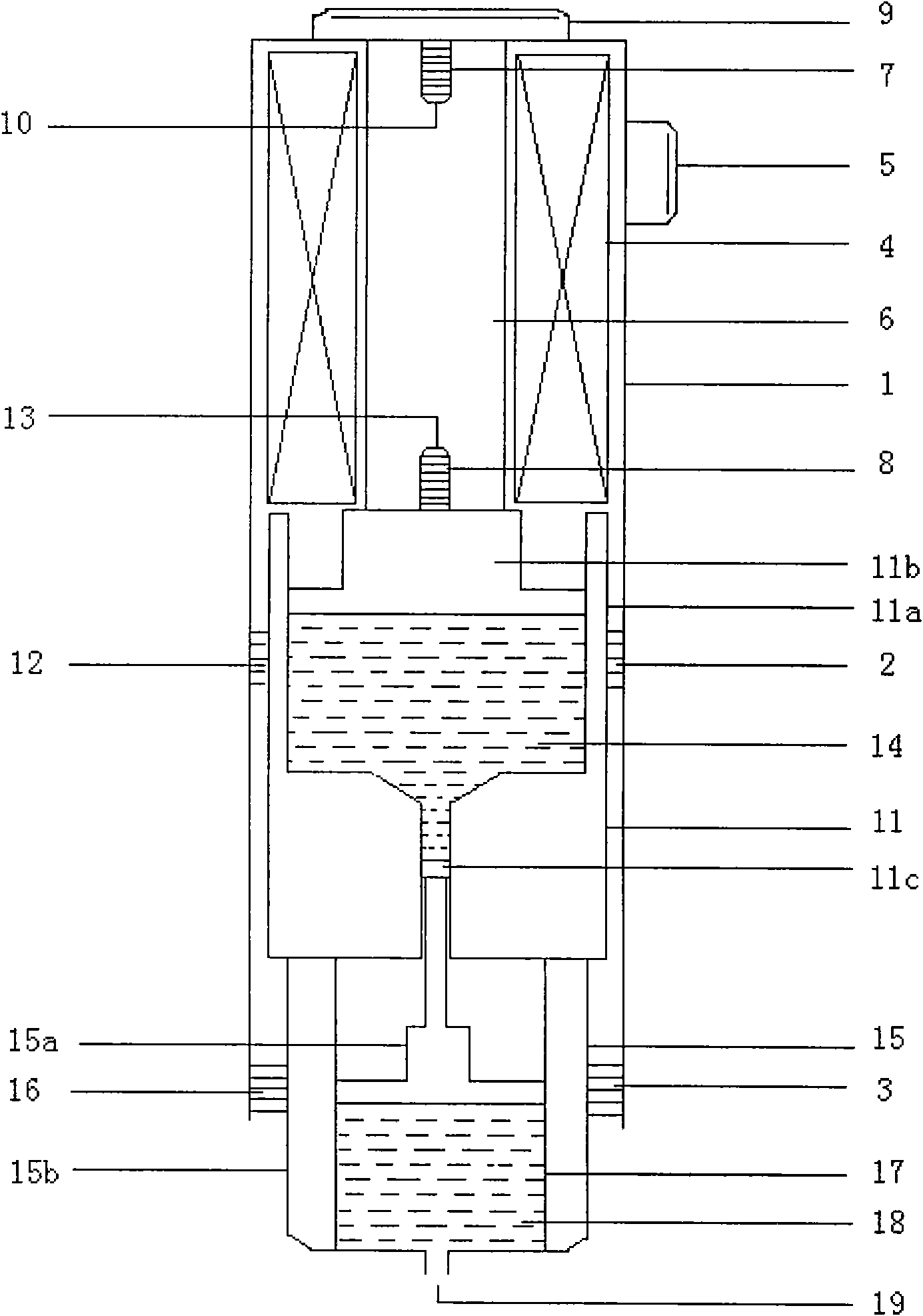 Magneto-strain displacement type needleless injector