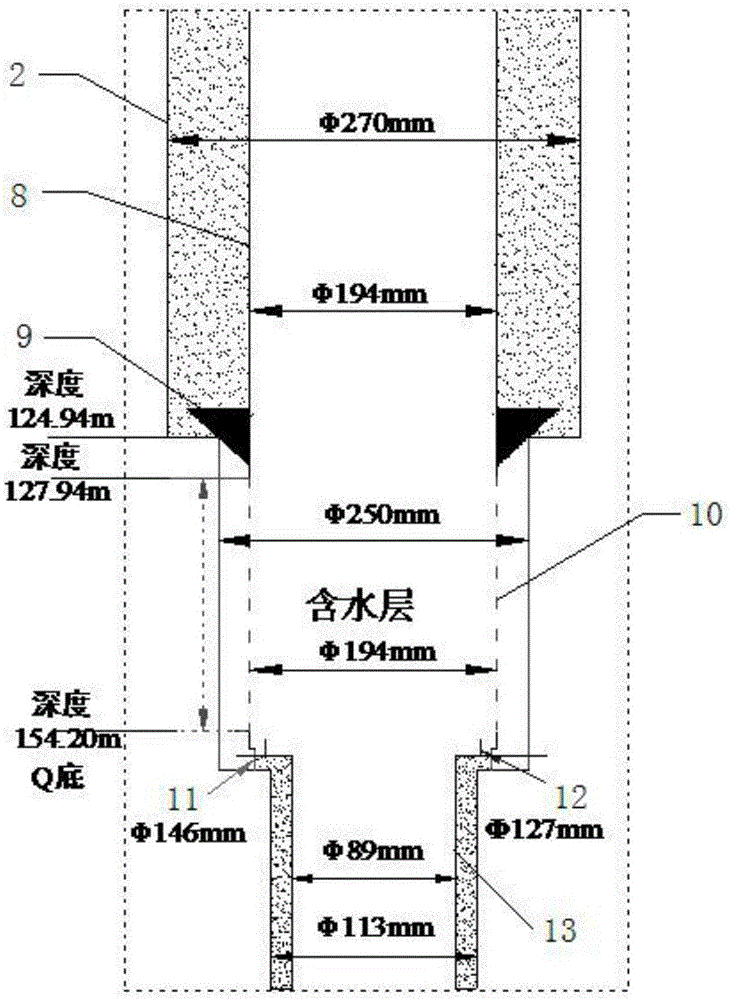 Ground directly-through downhole drilling device integrating water pumping and water draining tests