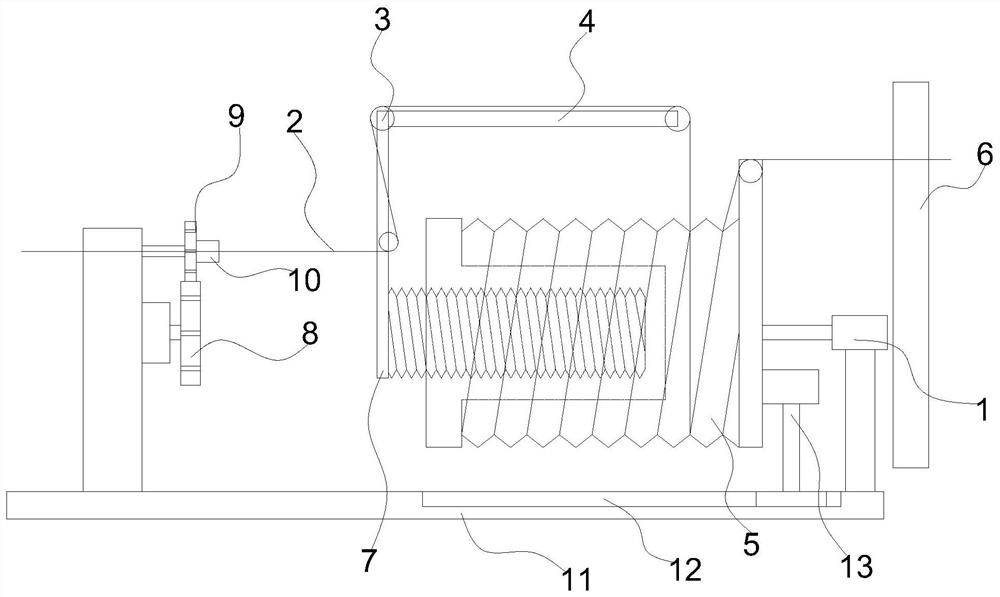 A storage type pay-off tension stabilizing device