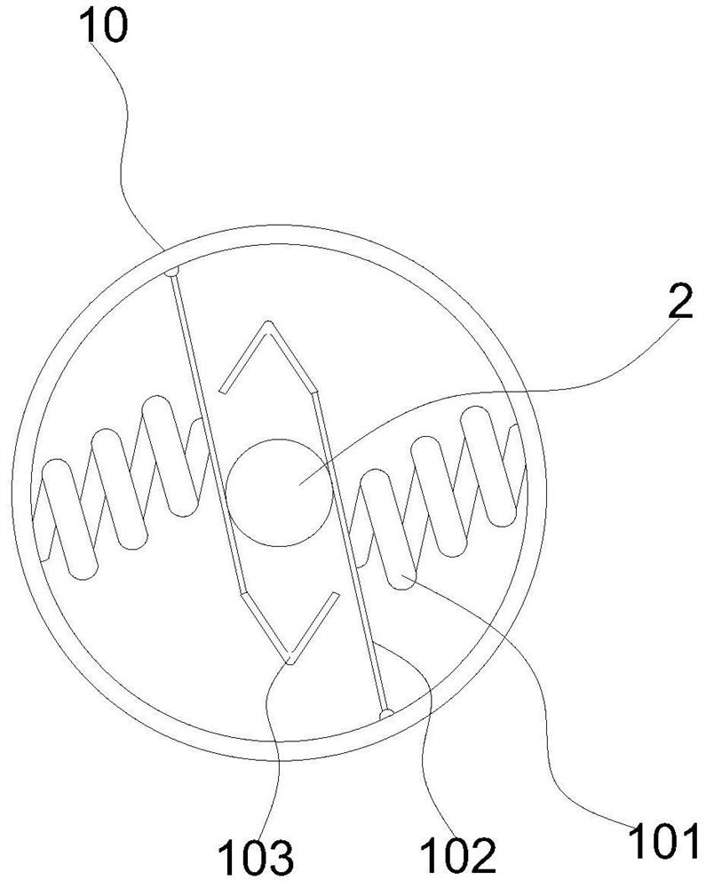 A storage type pay-off tension stabilizing device