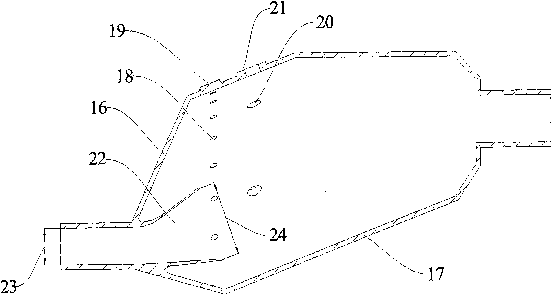 Integrated diffusion oriented combustion chamber