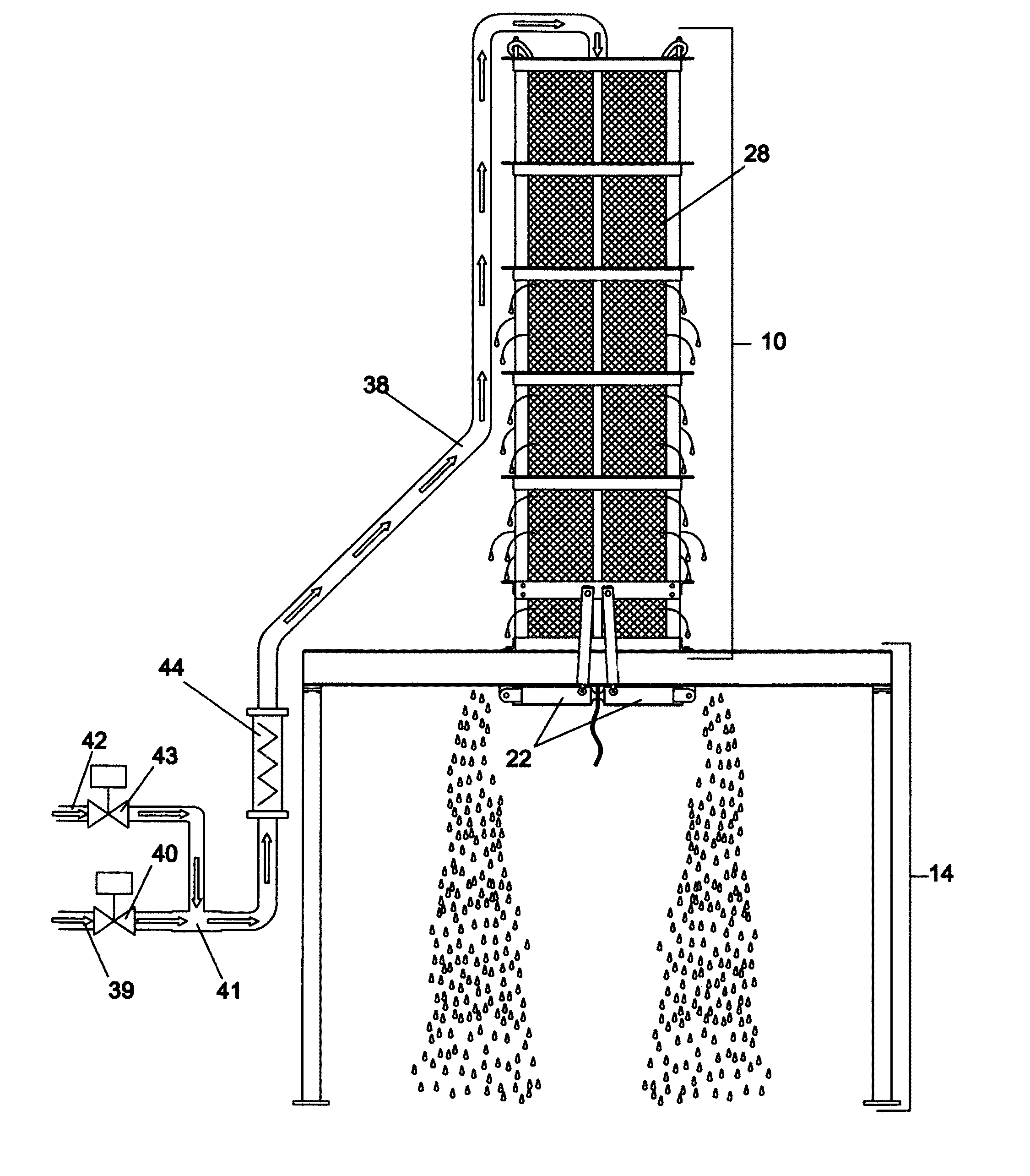 Method of dewatering solids laden liquids utilizing a reusable filter element