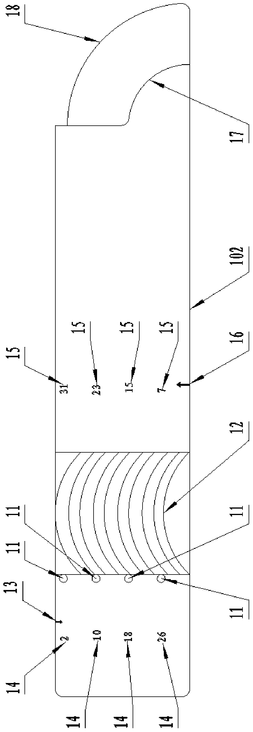 Reference block group used for ultrasonic detection of austenitic stainless steel welding seams