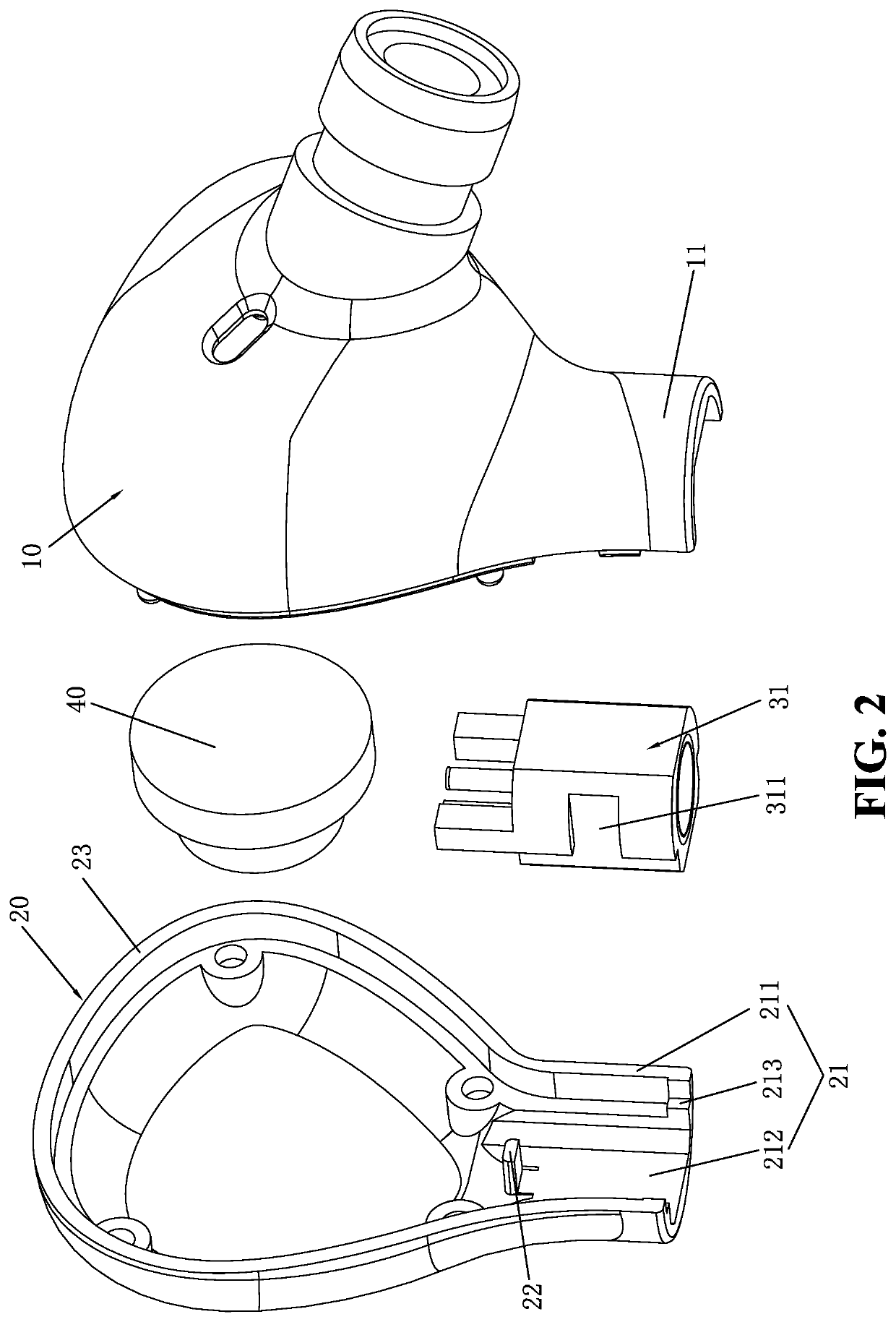 In-ear headphone having MMCX socket and detachable in-ear headphone assembly