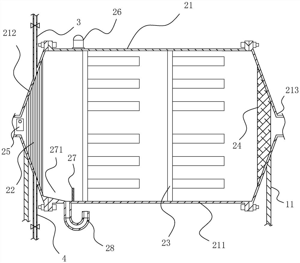 A dust removal device for high-temperature dusty exhaust gas and its application method