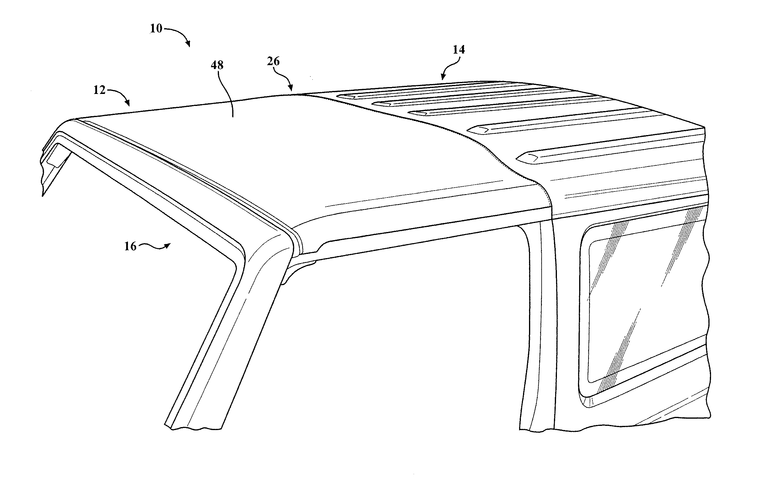 Soft front cockpit cover