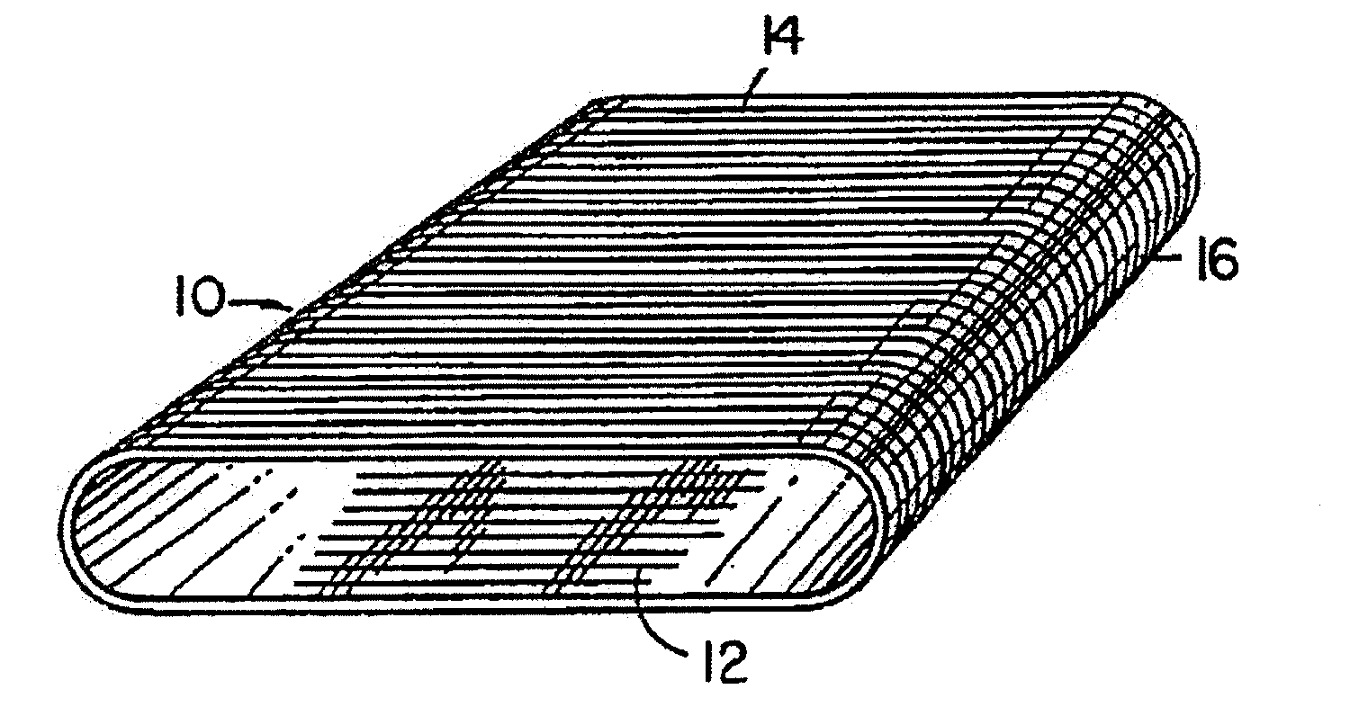 Industrial fabric including spirally wound material strips