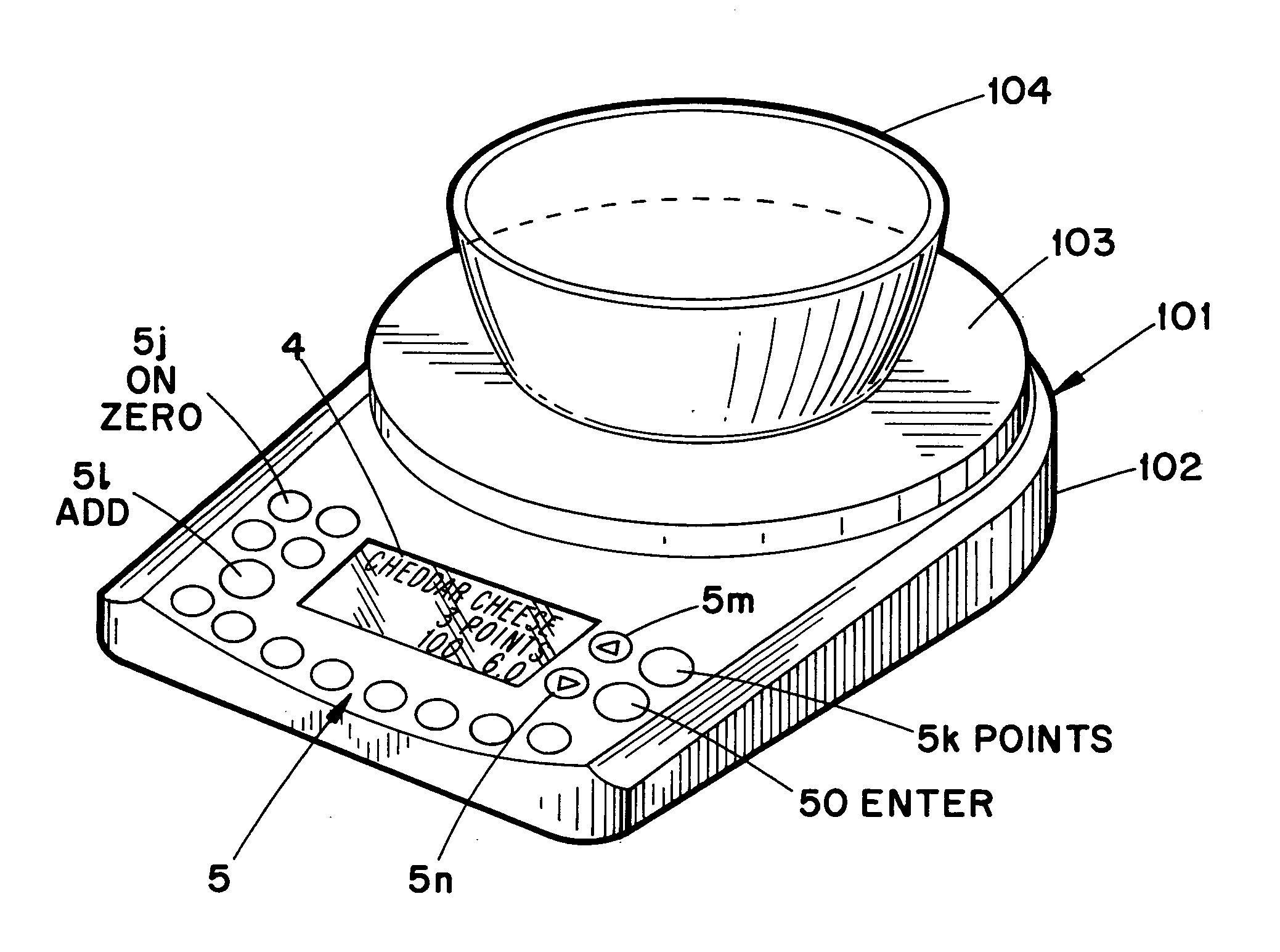 Scales displaying nutritional information