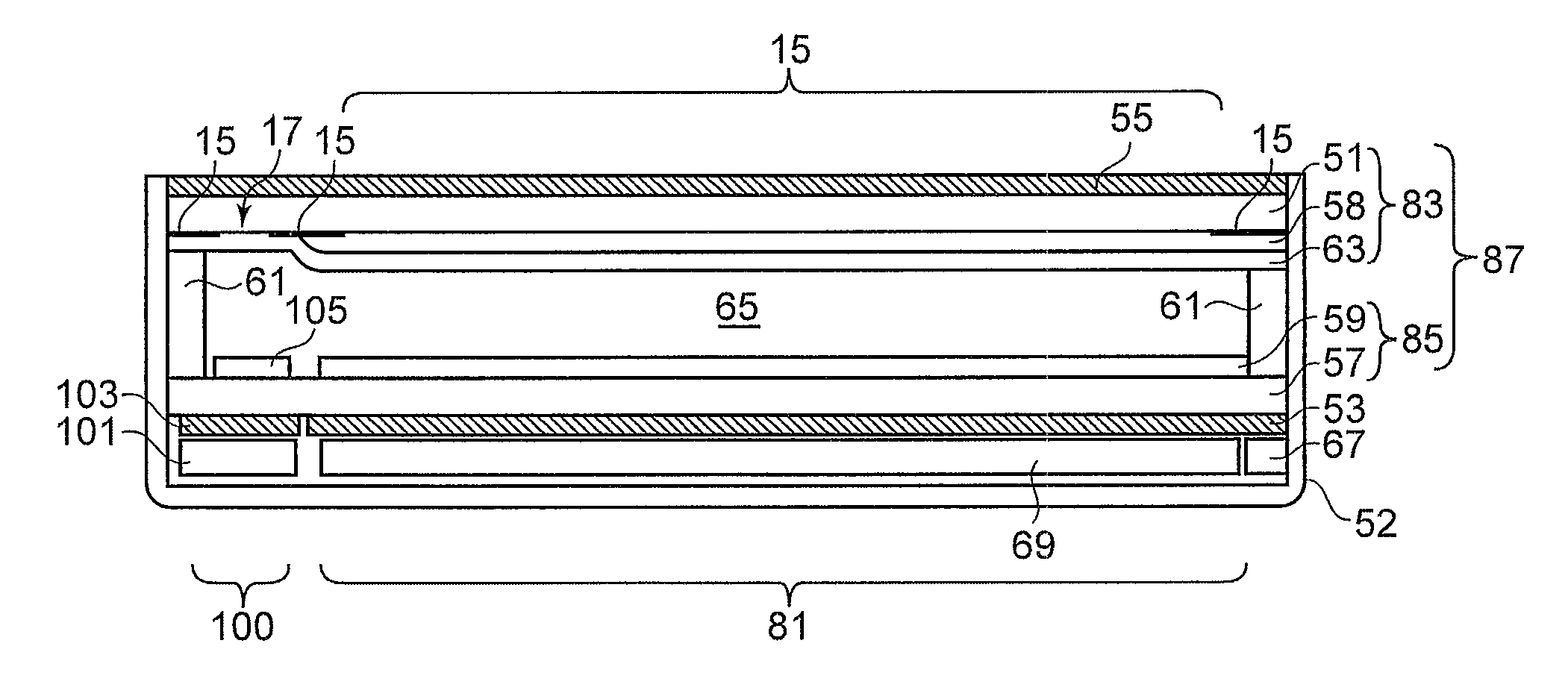 Electronic device having a liquid crystal shutter