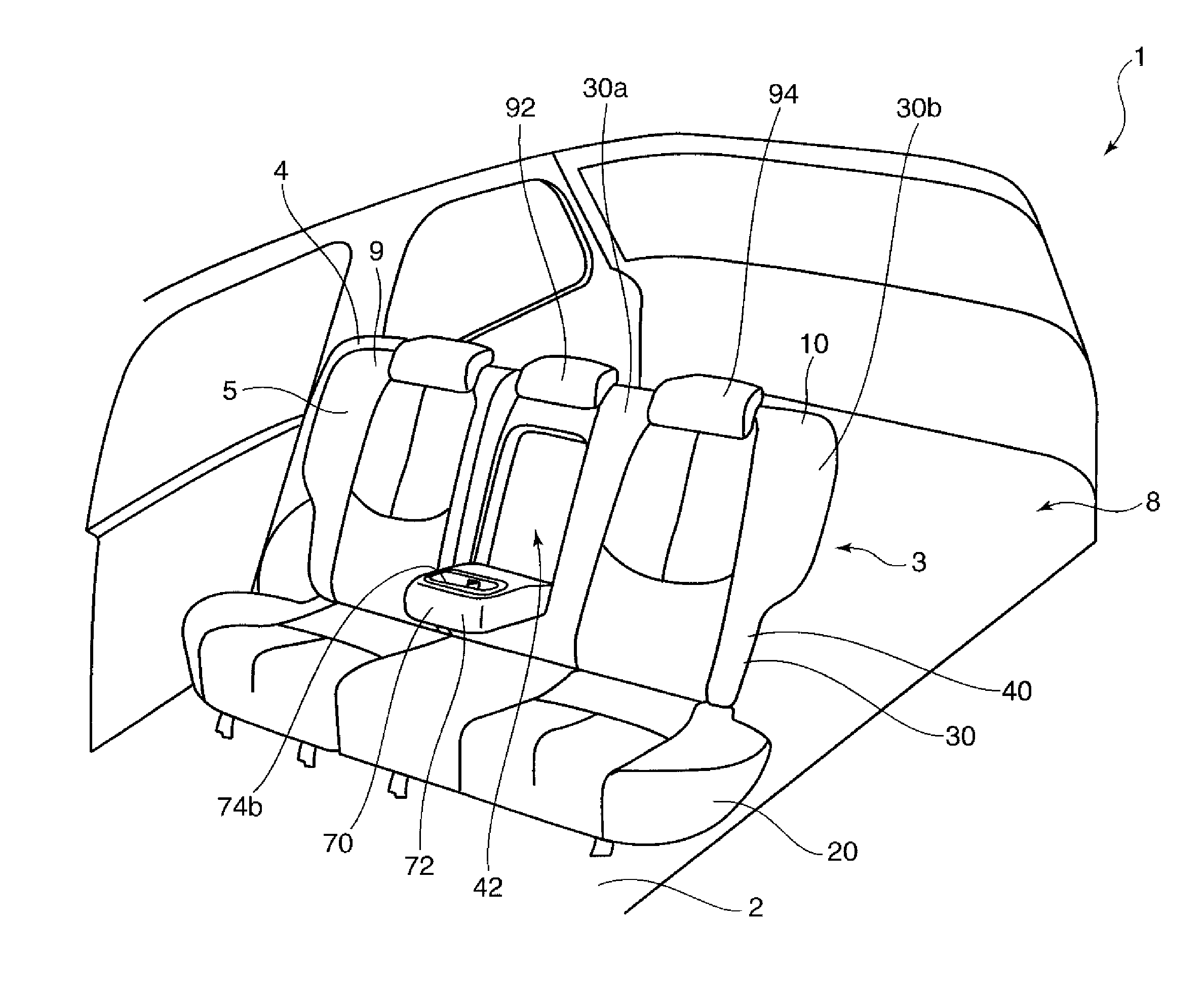 Seat device for vehicle