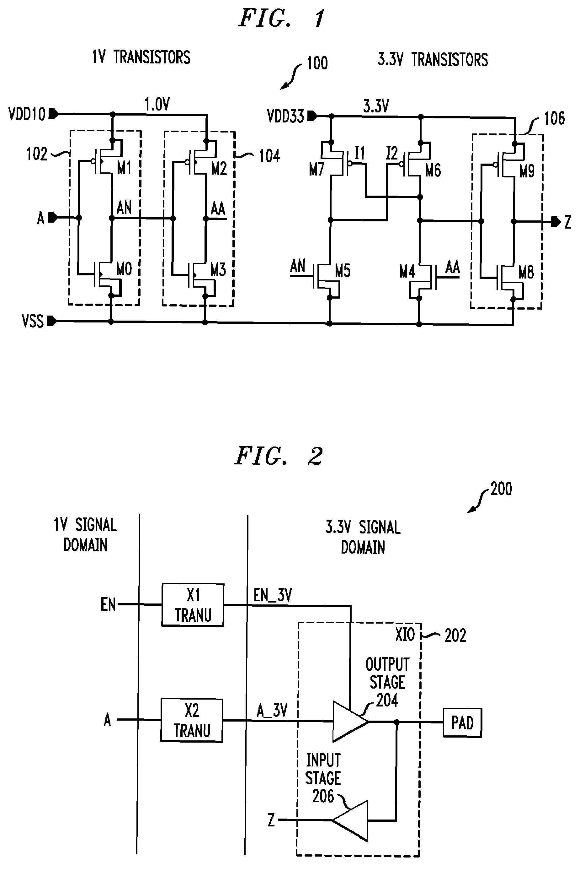 Buffer circuit having multiplexed voltage level translation