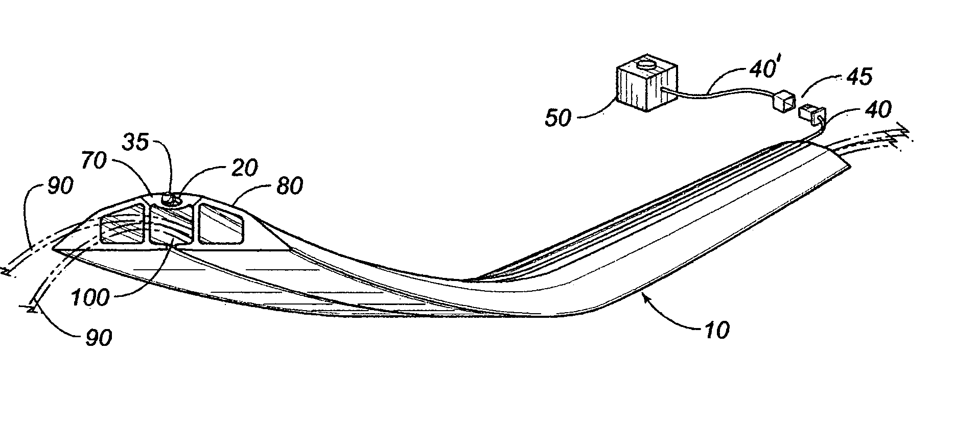 Illuminated anti-trip cable duct