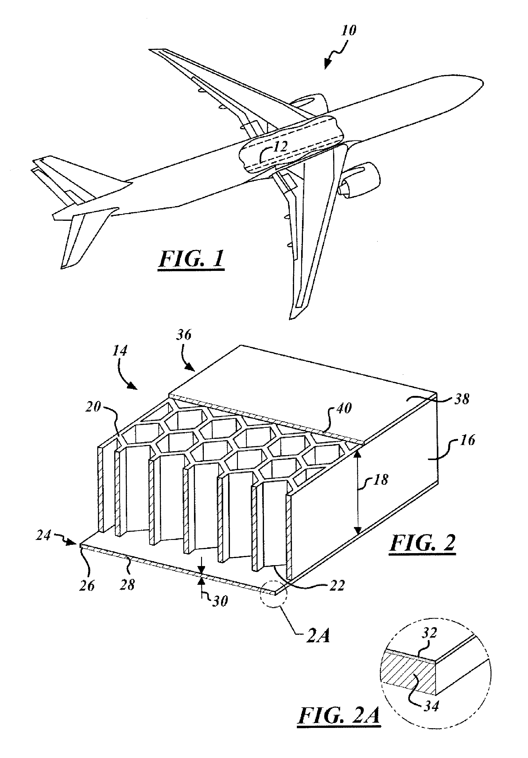 Integrally damped composite aircraft floor panels