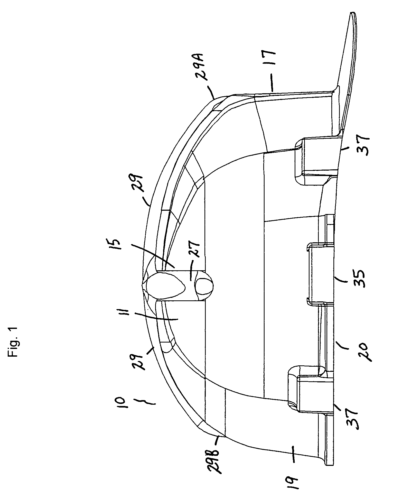 Low profile protective helmet