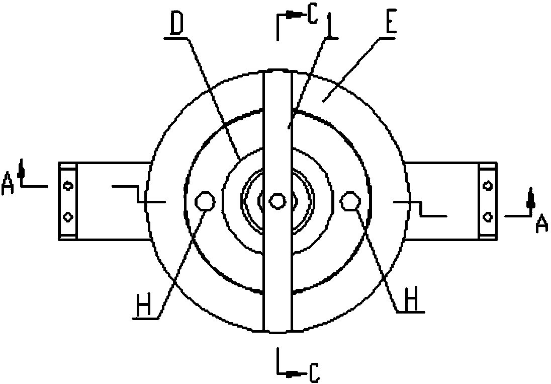 Crystallizer device for continuously casting hollow tube blanks