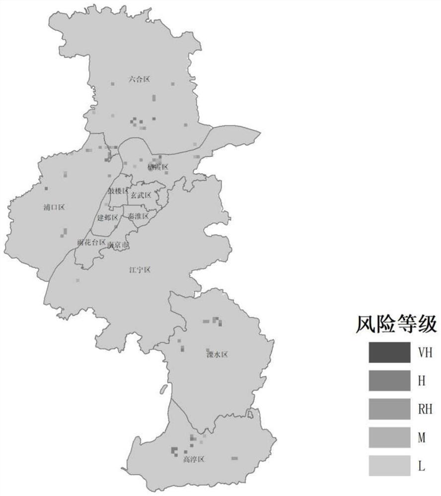 System and method for regional grid cumulative environmental risk assessment based on risk field