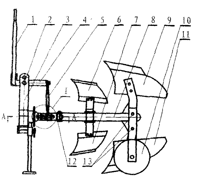 Turnplow allowing mechanical overturn