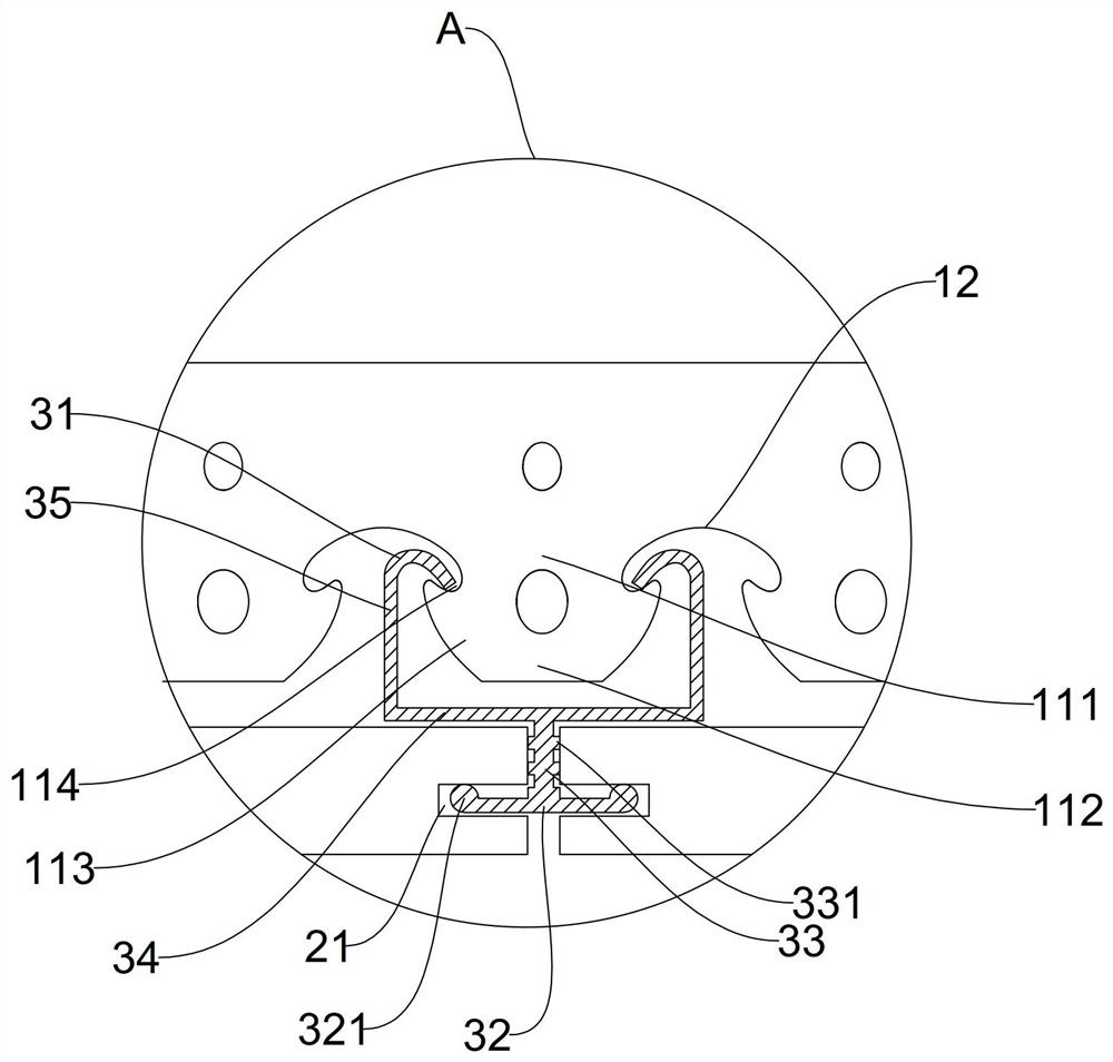 Integrated clamping keel suspended ceiling structure and installing method thereof