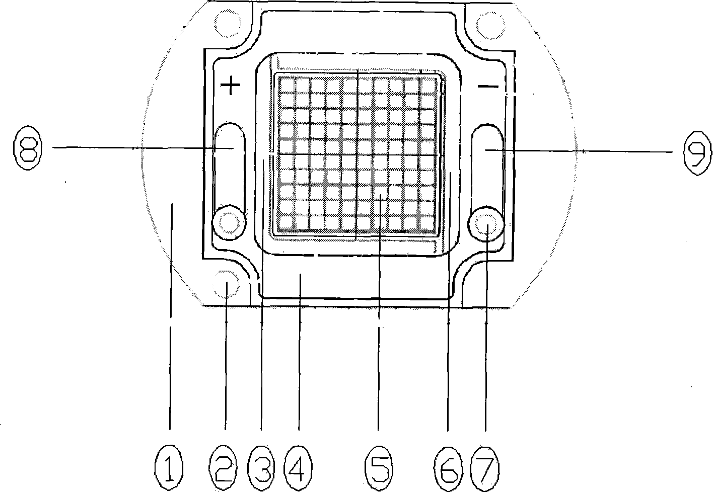 Ultra-high-power LED die set light source bracket