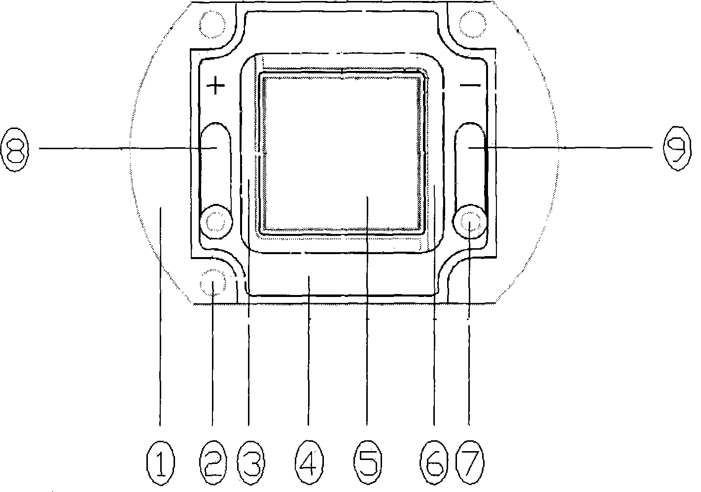 Ultra-high-power LED die set light source bracket