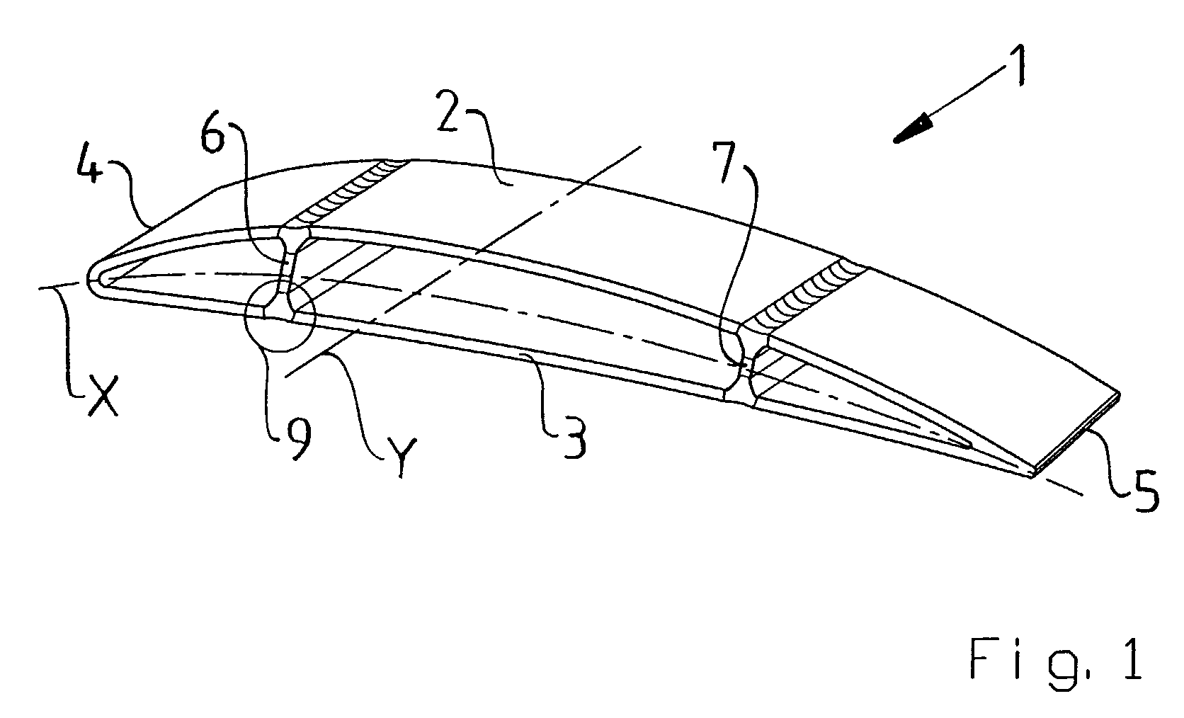 Method for manufacturing a hollow blade for a stator or rotor component