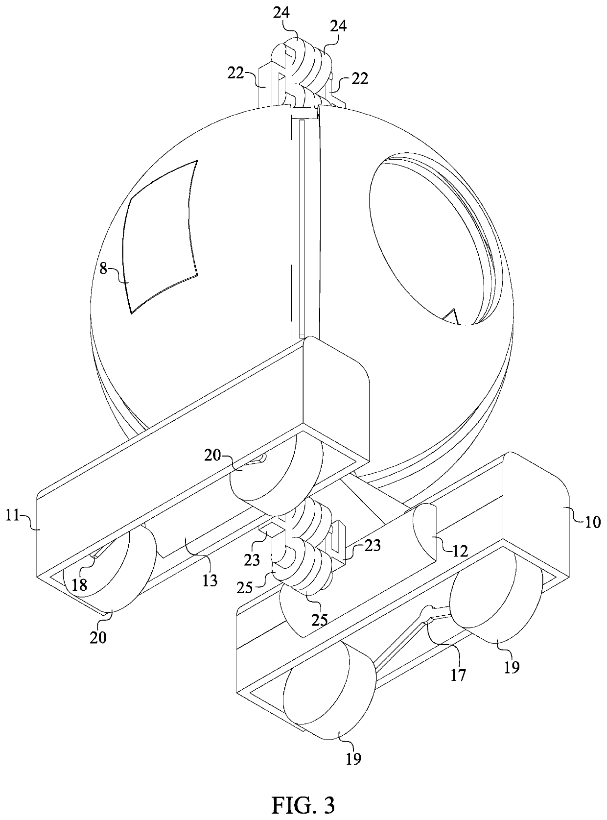 Dual Mode Vehicle that Operates on Both Guided Rails and Unguided Roadways