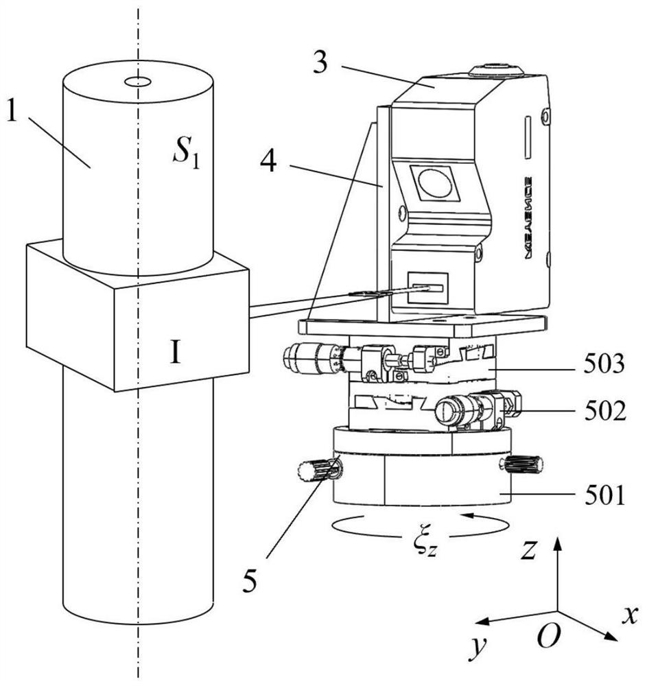 Line laser sensor space pose calibration piece and calibration method