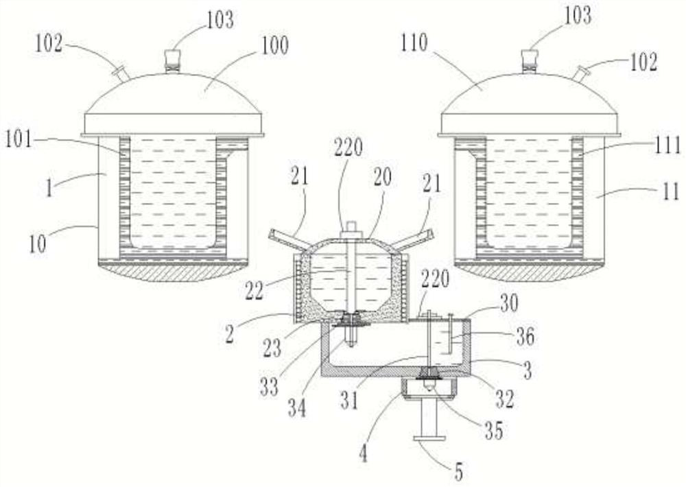 A vacuum continuous casting casting production equipment