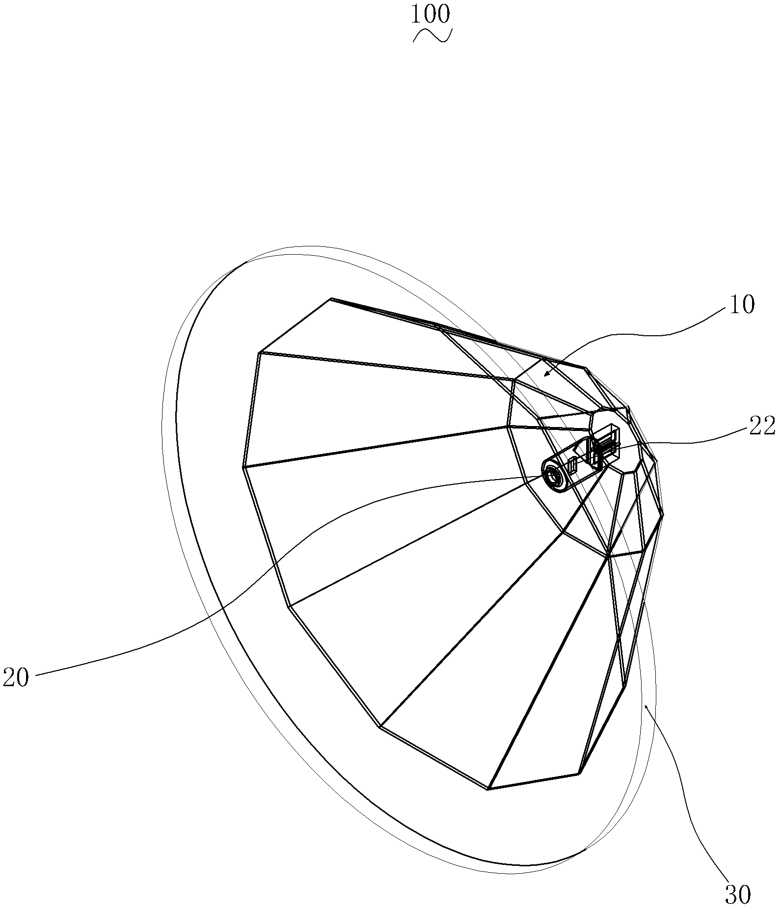 Runway alarm lamp and reflecting machine thereof